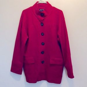 Women’s Jones New York Signature Red Wool Coat XL